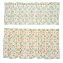 川島織物セルコン Morris Design Studio デイジーシアー カフェカーテン(防炎) 145×60cm DH1400D LO・ライトオレンジ