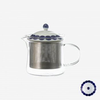 西海陶器 波佐見焼 コリエ SSガラスポット 青 小 20496