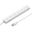 サンワサプライ 雷ガードタップ 5m ホワイト TAP-SP2110N-5W