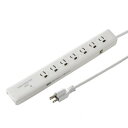 サンワサプライ 高性能雷ガードタップ 3P抜け止め 7個口 2m TAP-SP312TEL