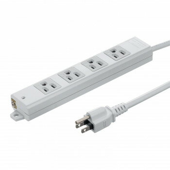 サンワサプライ 工事物件タップ 3P 4個口 3m TAP-KS4N-3