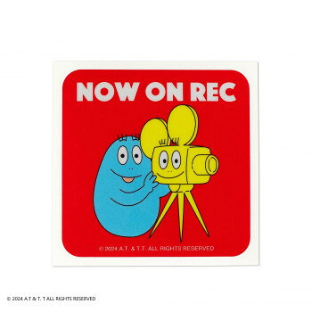 バーバパパ 反射カーステッカー NOW ON REC レッド CKBP035-6