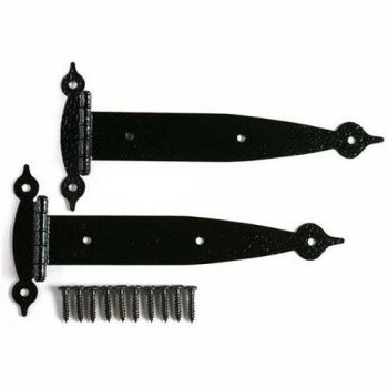 ハイロジック 17485 WH-32ウエスタン蝶番 EB柄横型 黒色 2枚入