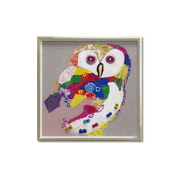 &nbsp;オイル ペイント アート「カラフル オウル」 Mサイズ OP-18031おすすめ【オイル ペイント アート「カラフル オウル」 Mサイズ OP-18031】 fk094igrjs ちょうどいいグッドサイズ。絵と額がセットになった...
