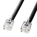 サンワサプライ モジュラーケーブル ブラック 5m TEL-N1-5BKN2