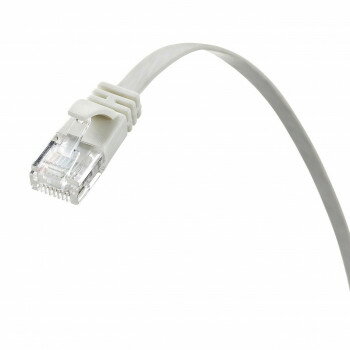 サンワサプライ カテゴリ6AフラットLANケーブル ホワイト 10m KB-FL6A-10W