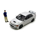 ビ-エムクリエイションズ 三菱 ランサー エボリューション IVカスタム ID ホワイト フィギュア付 1/64スケール 64B0095