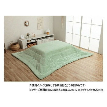 &nbsp;こたつ布団 長方形 無地調 約205×285cm ピスタチオグリーン 6842849おすすめ【こたつ布団 長方形 無地調 約205×285cm ピスタチオグリーン 6842849】 fk094igrjs 表地にはフィラメント糸でふわふわなフェイクファーを使用しています。毛羽立ちが少なく、耐久性にも優れています。フェイクファーは毛が抜けにくいマイヤー織りで、毛足は長すぎず使用感がほどよい約10mmを採用しました。裏地には、柔らかく肌触りの良いフランネル生地を使用しています。両面使用可能なリバーシブルタイプ。中わたに抗菌防臭加工を施しました。【洗濯について】液温は40度を限度とし、手洗いができる(洗濯機は使用できません)。干し方=日陰のつり干しがよい。※こたつ台、ラグは別売りです。※フェイクファーは、毛足の向きによって色の見え方が変わるのが特長です。※使い始めは遊び毛が出る可能性がございますので、ご使用前に掃除機でやさしく吸い取ってください。※掲載写真は表記サイズと異なる場合がございます。※画面上のカラーはご使用ブラウザやモニターの設定により、実物とは若干異なる場合がございます。※ふとんをやぐらの中に押し込んだり、座イスやイス全体をこたつの中に入れたまま使用しないでください。ふとんがヒーターに当たらないようにご使用ください。ご使用により、ふとんが焦げた場合につきましては、返品・交換を承ることができませんので、あらかじめご了承ください。サイズ約205×285cm(キルティング加工許容範囲+5%-3%)個装サイズ：57.0×52.0×32.0cm重量個装重量：4400g素材・材質表地:ポリエステル100%(フェイクファー)、裏地:ポリエステル100%(フランネル)、中材:中空ポリエステル綿100%(抗菌防臭加工)仕様適応サイズ:約80〜90×135〜150cmのこたつ台カラー:ピスタチオグリーン生産国中国 製品詳細 商品名：こたつ布団 長方形 無地調 約205×285cm ピスタチオグリーン 6842849カラー・サイズ名称：1758231JANコード：4550317203619 広告文責 (有)イースクエアTEL:0120-532-772 ※お客さま都合による、ご注文後の[キャンセル][変更][返品][交換]はお受けできませんのでご注意下さいませ。※当店では、すべての商品で在庫を持っておりません。記載の納期を必ずご確認ください。※ご注文いただいた場合でもメーカーの[在庫切れ][欠品][廃盤]などの理由で、[記載の納期より発送が遅れる][発送できない]場合がございます。その際は、当店よりご連絡させていただきます。あらかじめご了承ください。※こちらの商品は【他商品との同梱】ができません。※こちらの商品は【ギフトサービス】をお受けすることができません。 こちらの商品は【お取り寄せ(14営業日以内に発送予定)】となります。