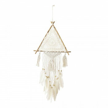 ラタンドリームキャッチャー クロシェ＆マクラメ 三角 10223820317