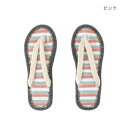 リサイクルコットンサンダル S ボーダー ピンク 14223546079