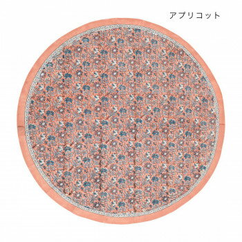 ラウンドクロス アマービレブロックプリント アプリコット 11724882024