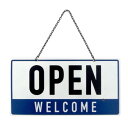 メタルOPEN/CLOSEサイン RESUME TIME RD/BL DE057583