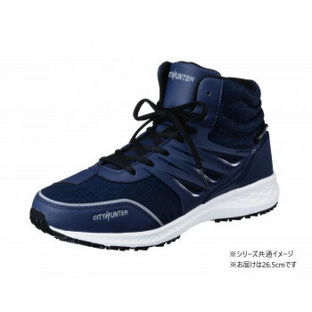 福山ゴム工業 作業靴 CITY HUNTER 700 26.5cm ネイビー EE70300