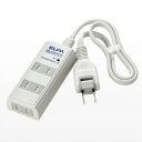 ELPA 耐雷サージ機能付コード付タップ 3個口0.5mホワイト WBT-3005SBN(W)