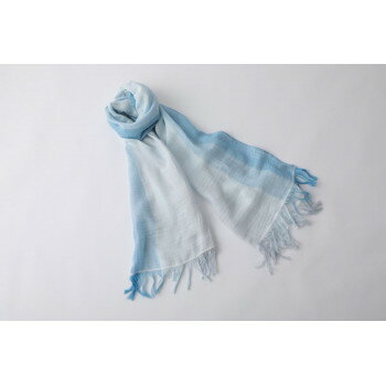 グラデーションストール GU-2800 青×灰色