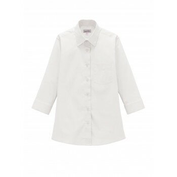 ボンマックス FB4049L レディスレギュラーカラー七分袖ブラウス ホワイト (15) サイズ:7G FACEMIX