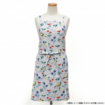 フレンズヒル ショートエプロン コラージュバード グレイ VW-256-20