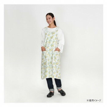 フレンズヒル ロングエプロン(デジプリ) リモナータ アイボリーQS-209-23