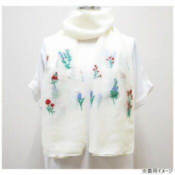 フレンズヒル ストール リトルガーデン アイボリーKS-108-508