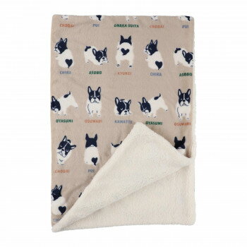 フレンズヒル ボア付ブランケット ブルトンムード ベージュ YW-101-39