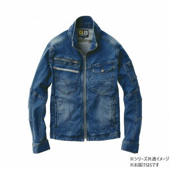 桑和 1092-00 デニムブルゾン Sサイズ ミッドインディゴ(557) G.GROUND