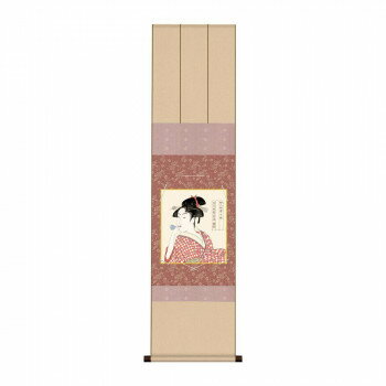 色紙掛・色紙セット 喜多川歌麿 ビードロを吹く娘 31×125cm UB2KIC-003