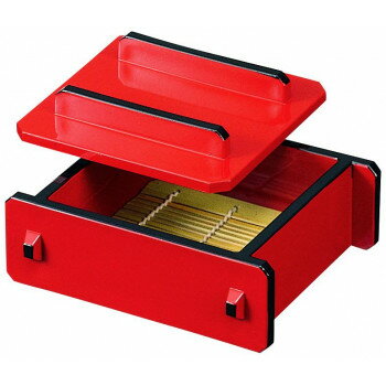 福井クラフト 蓋付ミニセイロ親大16 朱天黒 45130340