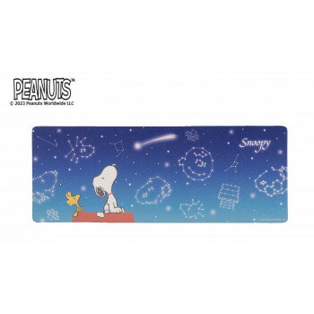 センコー スヌーピー 星空スヌーピー お手入れ簡単PVC ロングマット 約45×120cm ブルー 72064