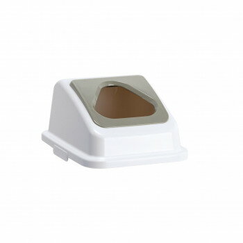 Square Shape - エコ分別カラーペールW35 三角穴 ペットボトル 灰 DS1945415
