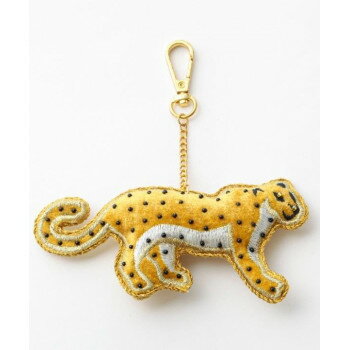 東京かんかん ザリ刺繍キーホルダー レオパード M21-1353