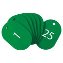 オープン工業 スチロール番号札 小 1〜25 緑 BF-70-GN