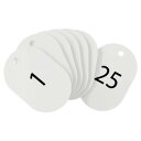 オープン工業 スチロール番号札 小 1〜25 白 BF-70-WH