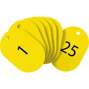 オープン工業 スチロール番号札 小 1〜25 黄 BF-70-YE