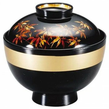 福井クラフト 祥隅丸椀 金帯金笹 12033300