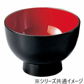 福井クラフト 4.3河和田椀 PT黒内朱 33102045