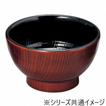 福井クラフト 耐A長寿木目丼栃内黒中H80 12017330