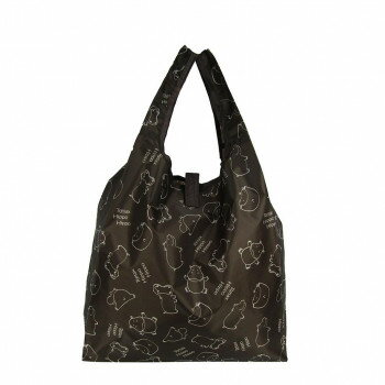 優美社 4324-07 ポリエステル アニマル柄コンパクトバッグ エコバッグ ブラウン