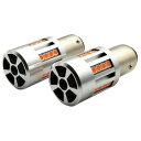 アークス(axs) LEDストップバルブ S25 ファン内蔵 レッド S25/ピン180度/ダブル球 GRX-787