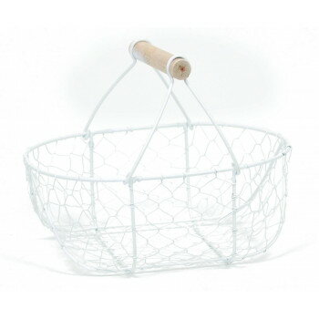 村田屋産業 ワイヤーバスケット ホワイト M 3090