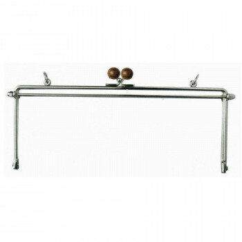 ソウヒロ joint クラフトパーツ レアウッド玉付きベンリー口金(シルバー) 型紙付き 770/茶/黒 JTM-B108S