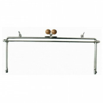 ソウヒロ joint クラフトパーツ レアウッド玉付きベンリー口金(シルバー) 型紙付き 754/ベージュ/黒 JTM-B108S