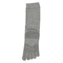神戸生絲 コベス 紳士ゆったり5本指すべり止めソックス25-27cm 5505 グレー