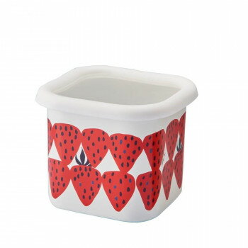 豊琺瑯 「Plune.」ホーローキューブストッカーS あかいちご PCS-301