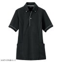 アイトス サイドポケット半袖ポロシャツ(男女兼用) ブラック 3L 7668