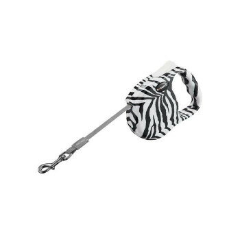 ルークラン ドッグネス 伸縮リード モダン S ゼブラ ペット用品