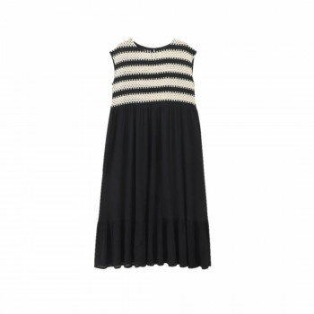 ワンピース バイカラーレース ブラック 40725260161(4.0)