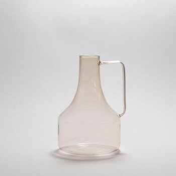 志成販売 ライトリー GLASS フラワーベース フラスコ(S) ペールオレンジ 107808BE