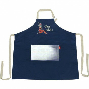 水森亜土 エプロン セ・シック ネイビー AD-8972