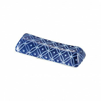 光洋陶器 花伝 古青藍 藍七宝 箸置き 56481158