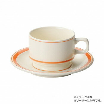 光洋陶器 カントリーサイド ソーバーオレンジ 高台スタックコーヒーカップ C-210cc 13425062